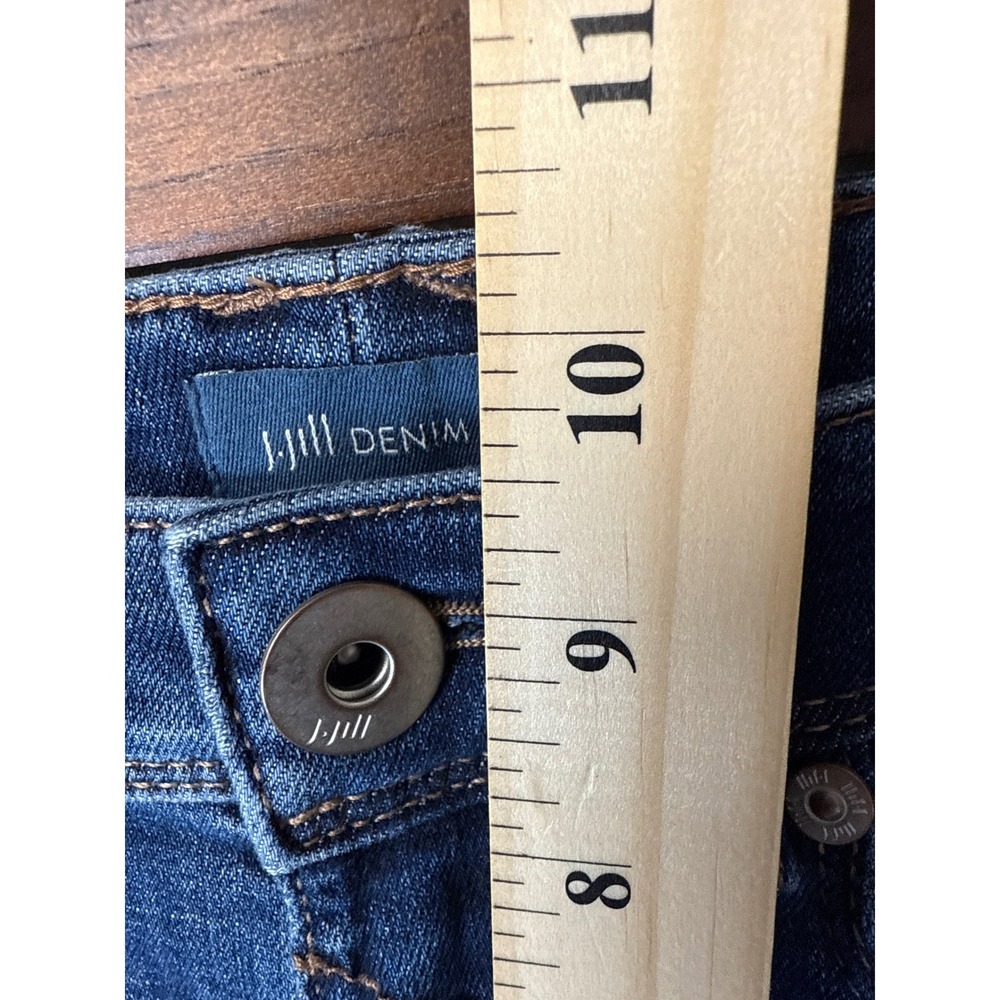 NWT J. Jill Denim High Rise Straight Leg Portside Wash Jeans Size 2 R‎ Academia - Picture 9 of 13